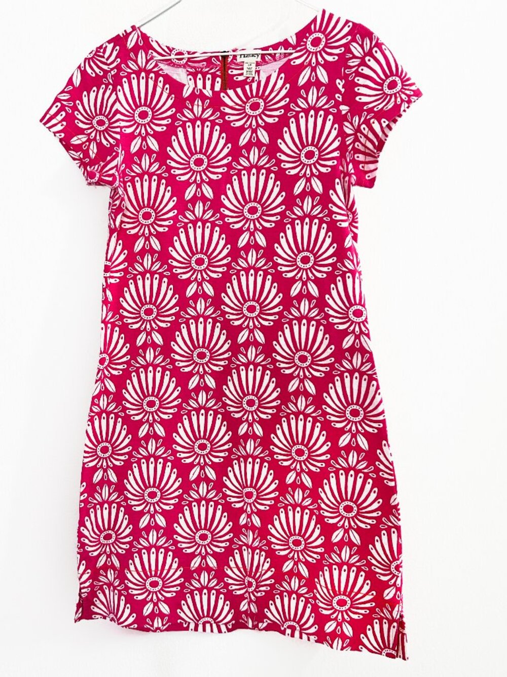 Hatley Pink Floral Tshirt Dress 100% Cotton Casual Summer Midi Dress Size Small